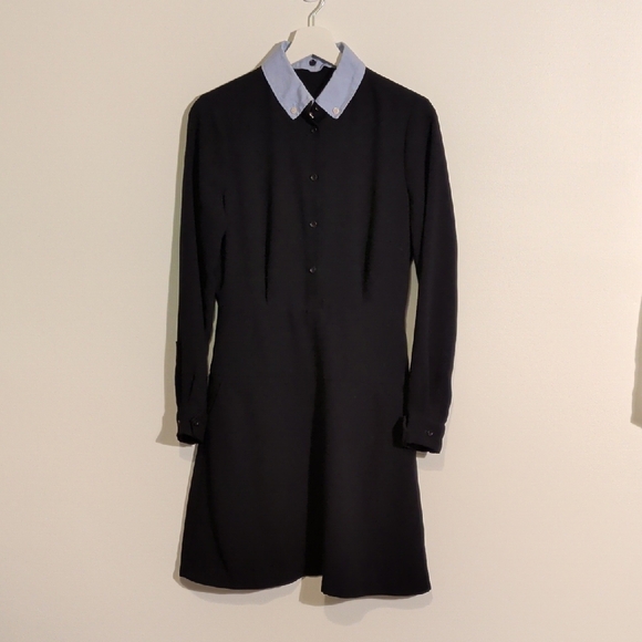 Coach Dresses & Skirts - COACH shirt dress with detachable collar - size small